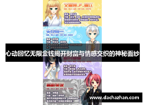 心动回忆无限金钱揭开财富与情感交织的神秘面纱